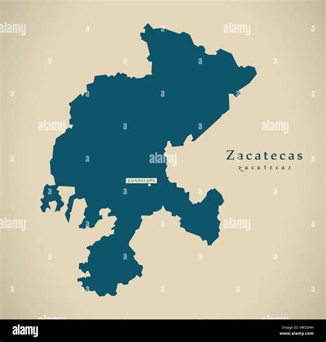 Mapa administrativo de zacatecas fotografías e imágenes de alta ...