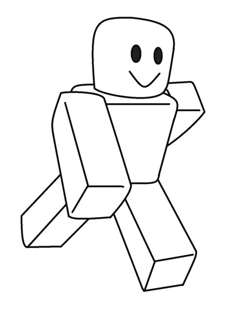 Roblox Noob Player coloring page - Download, Print or Color Online for Free