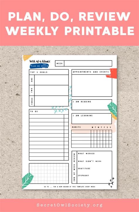 The Plan, Do, Review method is a practice that ensures we are living on an upward cycle of ...