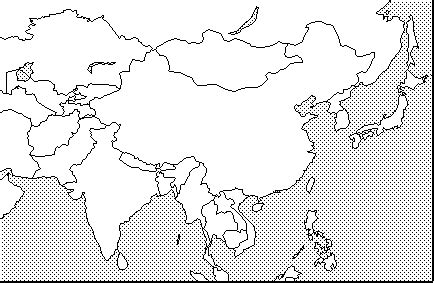 Blank Map of Asia