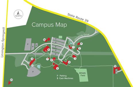 Mansfield University Campus Map