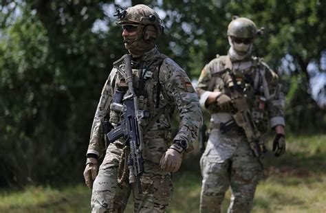 German KSK operators after performing a combat demonstration for ...