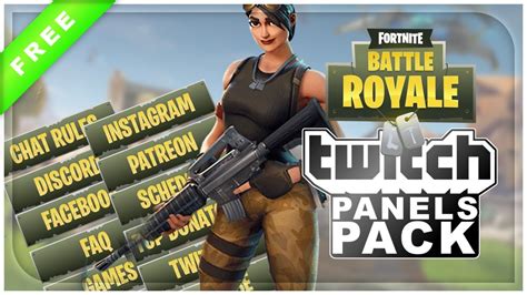 Fortnite Battle Royale Twitch Panels | FREE DOWNLOAD - YouTube