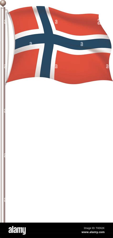 World flags. Country national flag post transparent background. Norway. Vector illustration ...