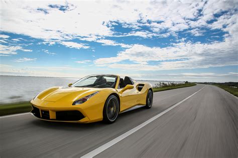 Ferrari 488 Spider, cabriolet, yellow, roadster, HD Wallpaper | Rare ...