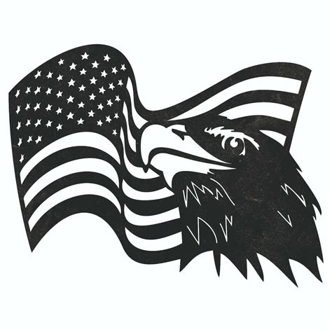 USA Flag Eagle DXF Sign Home Sign Metal Plasma Laser Cut Design Vector ...