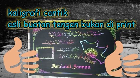 PROSES PEMBUATAN KALIGRAFI KERTAS PELANGI🌈 - YouTube