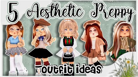 5 Aesthetic Preppy Outfit Ideas 🤍 | Royale High Roblox - YouTube