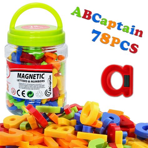 Buy ABCaptain Magnetic Letters Numbers Alphabet ABC 123 Fridge Magnets Preschool Educational ...