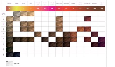 New Igora Vibrance Color Chart