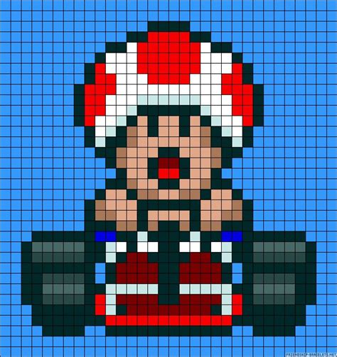 Toad Pixel Art Grid