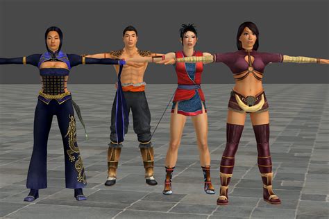 'Jade Empire' Player Characters non-posable by lezisell on DeviantArt