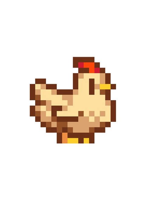 Stardew Valley White Chicken Cross Stitch Pattern - Etsy