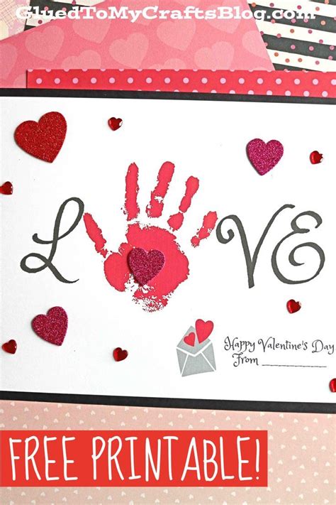 Handprint LOVE Keepsake Craft | Toddler valentine crafts, Preschool ...