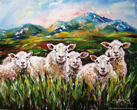 Sheep Painting at PaintingValley.com | Explore collection of Sheep Painting