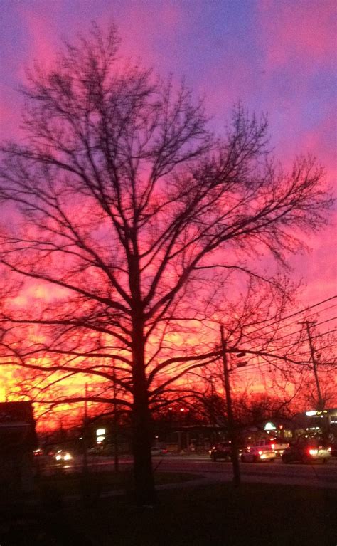 Pink sky sunset!! Outside my living room window! Carrollton, KY | Pink ...