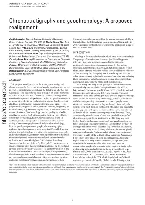 (PDF) Chronostratigraphy and geochronology: A proposed realignment | Helmut Weissert - Academia.edu