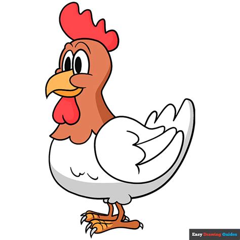 How to Draw a Cartoon Chicken - Really Easy Drawing Tutorial