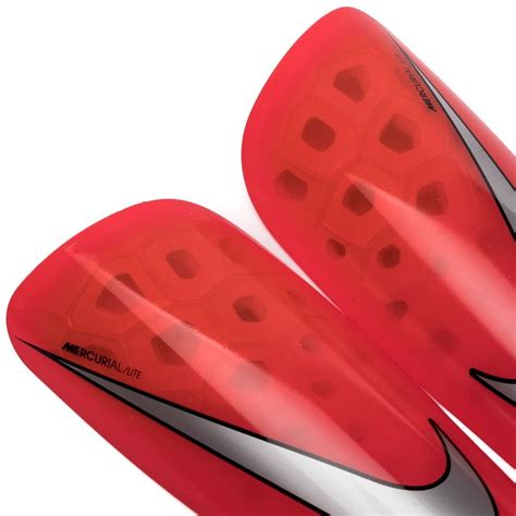 Nike Shin Pads Mercurial Lite Game Over - Bright Crimson/University Red ...