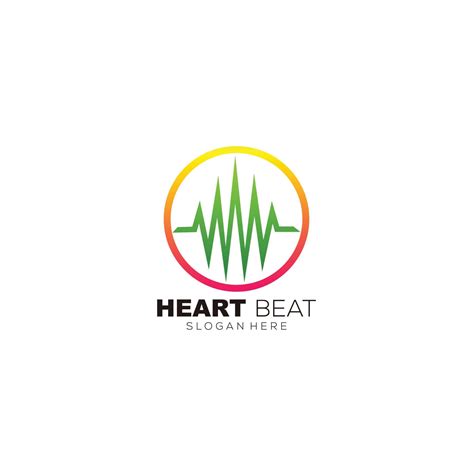 heart beat icon logo design line art gradient color 18749236 Vector Art at Vecteezy