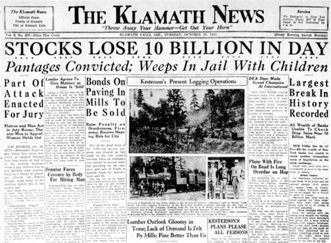 The Great Depression newspaper headlines: Turmoil & uncertainty after ...