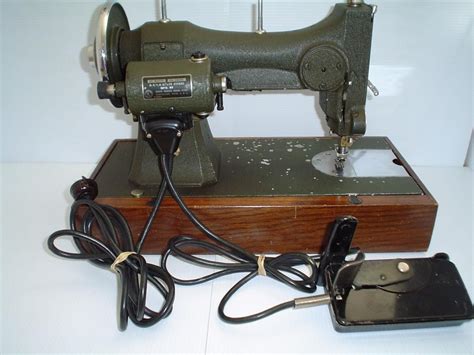 Vintage White Rotary Electric Sewing Machine with Foot Pedal Case E ...