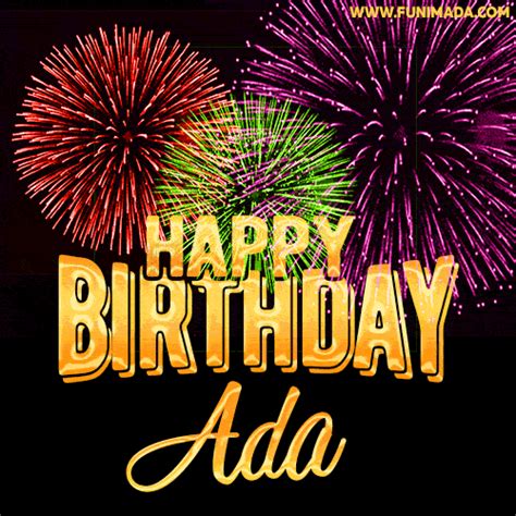 Wishing You A Happy Birthday, Ada! Best fireworks GIF animated greeting ...