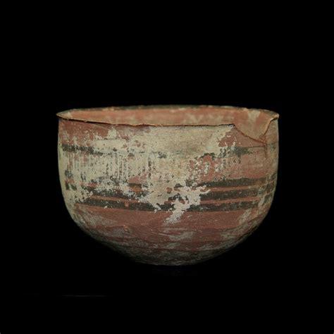 Ceramic Vessels : An Indus Valley Mehrgarh pottery vessel with painted geometric designs