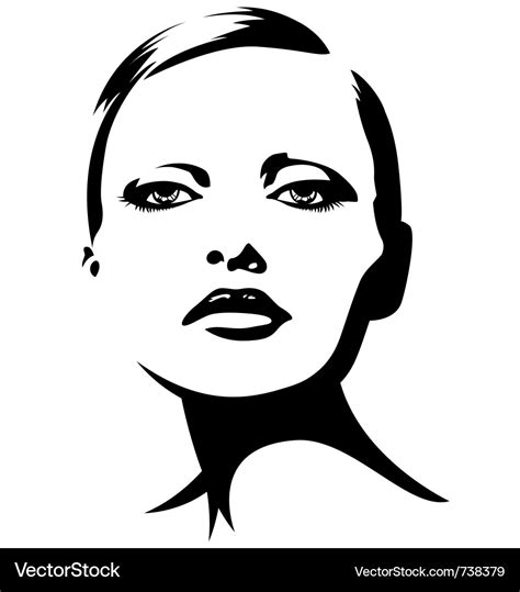 Woman face Royalty Free Vector Image - VectorStock