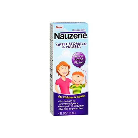 Nauzene Upset Stomach & Nausea Relief Liquid, Grape 4 oz