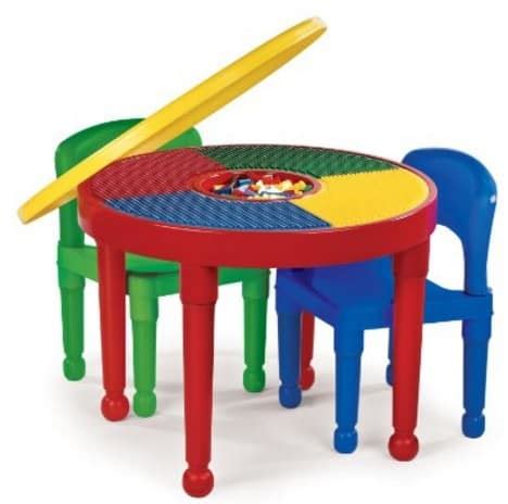 Save 39% on the Tot Tutors 2-in-1 Round Lego Table and 2 Chairs, Free ...