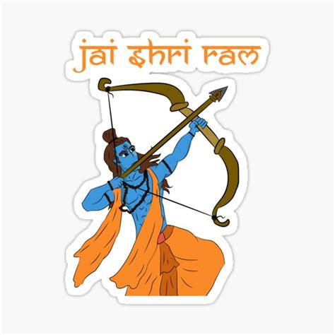 "Jai Shri Ram " Sticker for Sale by EkaaHandicraft | Redbubble