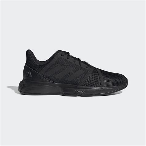 Adidas Mens CourtJam Bounce Tennis Shoes - All Black - Tennisnuts.com