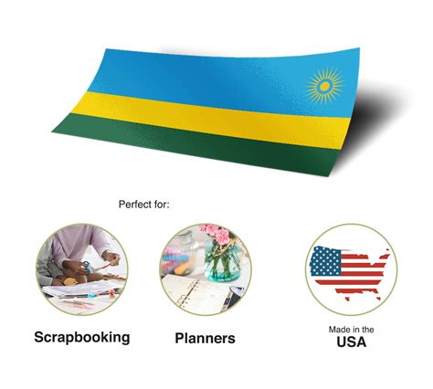Desert Cactus Rwanda Country Flag Sticker Decal Variety Size Pack 8 ...