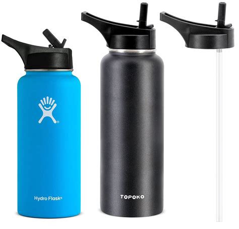 Straw Lid for Hydro Flask Wide Mouth Water Bottle, Extra Long Handle R – TOPOKO