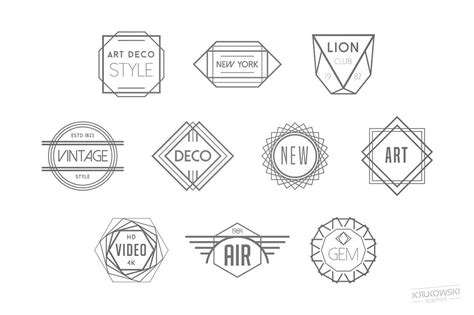 Art Deco Badges Logos | Art deco, Badge logo, Deco