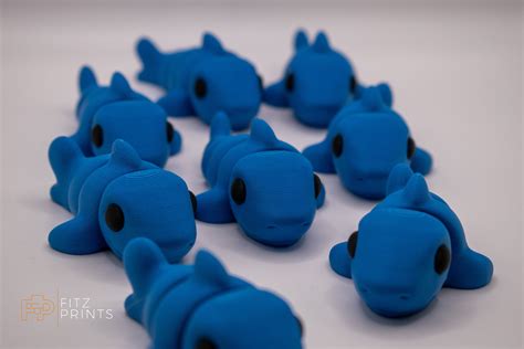 Shark 3d Printed Articulated Shark Cute Little Animal Desktop Toy - Etsy