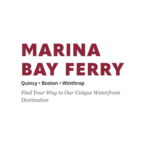 Marina Bay Ferry | Marina Bay Business Association