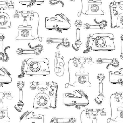 Premium Vector | Old vintage telephone background.