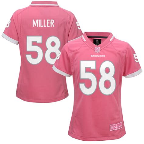 Girls Youth Von Miller Pink Denver Broncos Bubble Gum Jersey