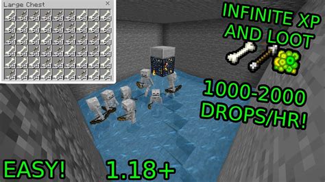 EASY SKELETON AND XP SPAWNER FARM (1000-2000 drops/hr) (becrock/java ...