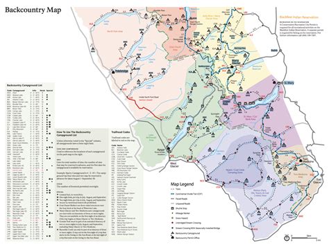 Printable Glacier National Park Map