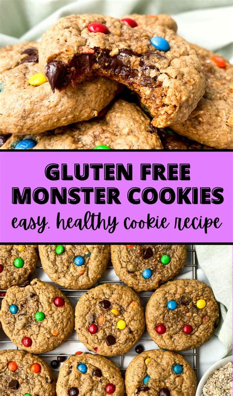 Gluten Free Monster Cookies - Hello Spoonful Healthy Cookie Recipes, Healthy Gluten Free Recipes ...