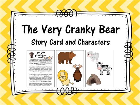 The Very Cranky Bear Story Card and Characters by CherryBlossomCreations | Teaching Resources