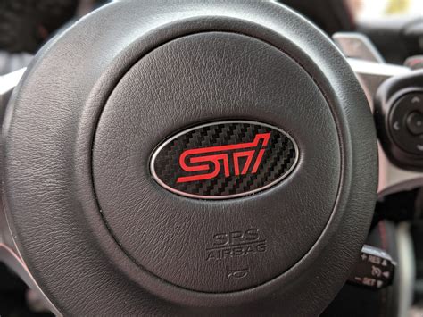 2012+ Subaru BRZ - Interior Steering Wheel Emblem VinylMod Overlay - VinylMod