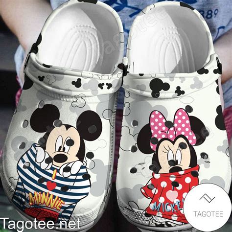 Mickey Minnie Love Each Other Crocs Clogs - Tagotee