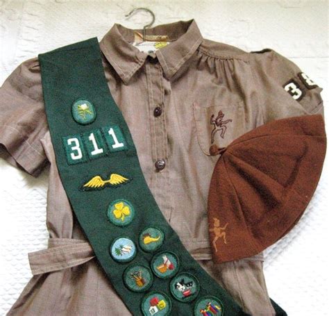 Vintage GIRL SCOUT BROWNIE Uniform 1950s by vintagous on Etsy