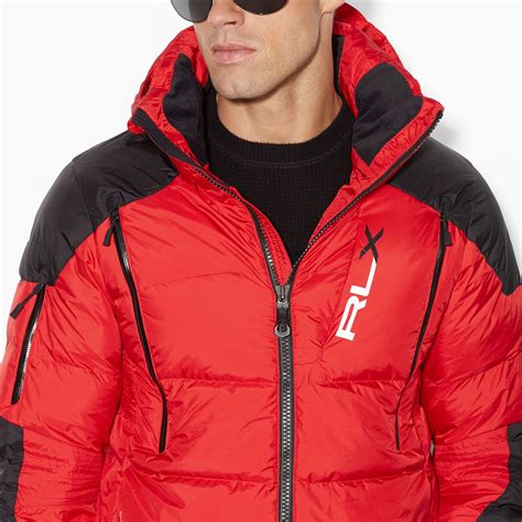 RLX Ralph Lauren Quilted Down Hooded Jacket in Red for Men - Lyst