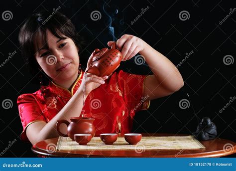 Tea ceremony stock photo. Image of beautiful, folk, studio - 18152178