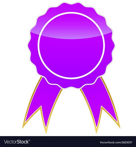 Purple medal Royalty Free Vector Image - VectorStock